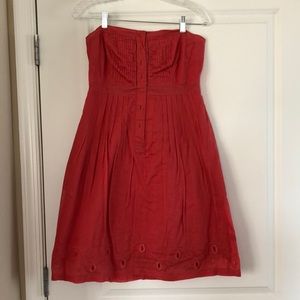 Cute strapless Anthropologie dress